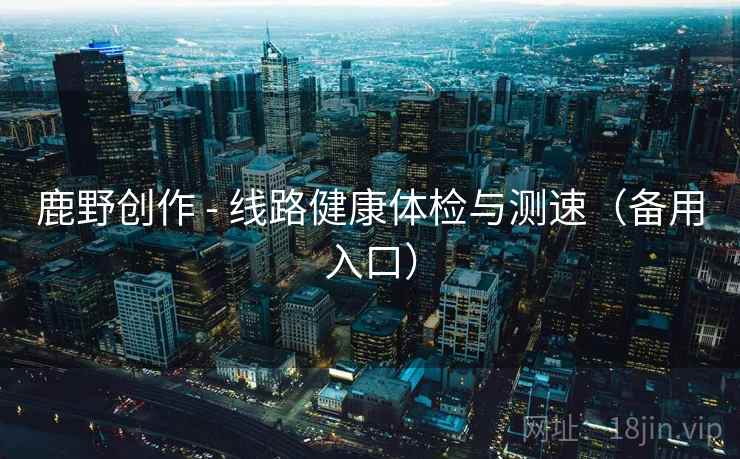 鹿野创作 - 线路健康体检与测速（备用入口）